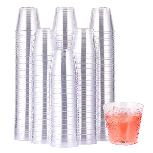 JOLLY CHEF 1000 Pack Plastic Shot Glasses,1 oz Disposable Cups 1 Ounce Tasting Cups Party Cups Ideal for Whiskey, Wine Tasting,Food Samples