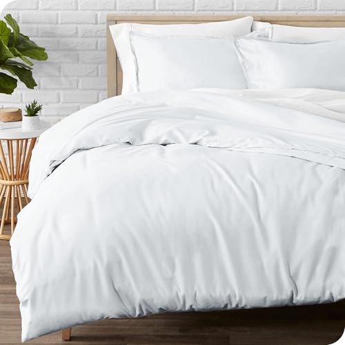 Bare Home Flannel Duvet Cover Set - Full/Queen - 100% Cotton, Velvety Soft Heavyweight Premium Flannel, Double Brushed - Includes Sham Pillow Covers (Full/Queen, Feelin' Foxy)