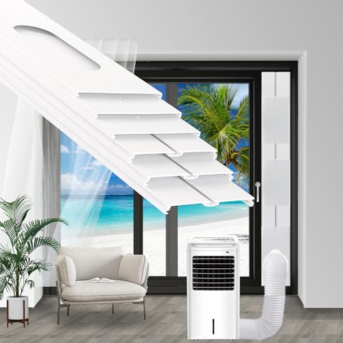 SunDiao Portable Air Conditioner Window Kit, Upgrade Portable AC Window kit, Window Vent Kit with 2pack 3m seal, Sliding AC Vent Kit for Exhaust Hose (5.9"/15cm)