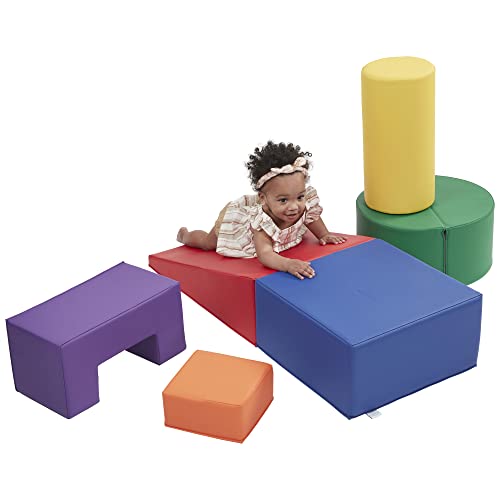 ECR4Kids SoftZone Crawl and Climb Playtime Playset, Building Blocks, Assorted, 6-Piece