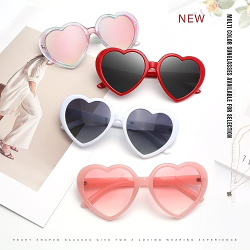 JASPIN Polarized Heart Sunglasses for Women - Trendy Cute Love Shaped glasses Oversized Eyeglasses UV400 Protection
