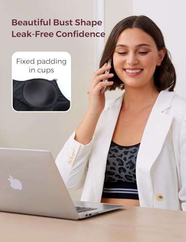 Momcozy Seamless 4-in-1 Pumping Bra Hands Free, CozyFitClasp Pumping & Nursing Bras, Supportive Breast Pump Bra