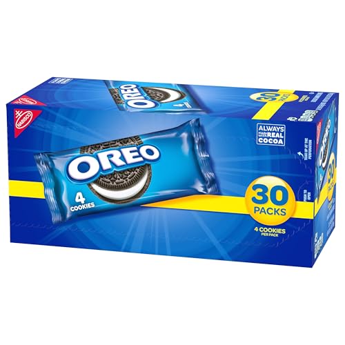 OREO Chocolate Sandwich Cookies, 30 Snack Packs (4 Cookies Per Pack)