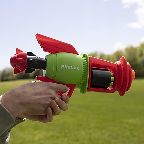 Nerf Roblox Build A Boat for Treasure: Spacelock Ray Blaster, Includes Code to Redeem Exclusive Virtual Item, 8 Elite Darts