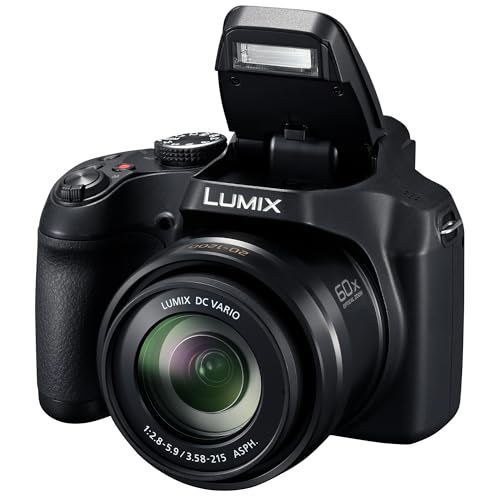 Panasonic LUMIX FZ80D Compact Camera with 20-1200mm Zoom Lens, Point and Shoot Digital Camera with 4K Video/Photo Recording and Power Optical Image Stabilizer - DC-FZ80D