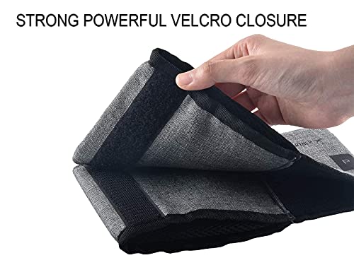 riemot Luggage Travel Cup Tablet Holder - Hold Books Passports Tickets Water Bottles - Fits Roll on Suitcase Handles - Gifts for Flight Attendants Travelers Accessories Grey