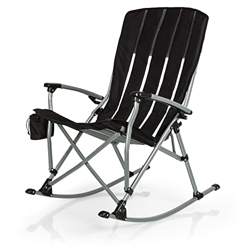 PICNIC TIME NCAA Boston College Eagles Outdoor Rocking Camp Chair, XL Heavy Duty Camping Chair for Adults, (Black)