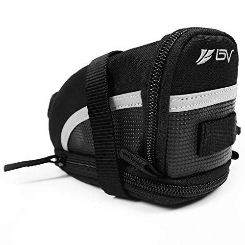 BV Bicycle Strap-On Saddle Bag with perfect Size I With reflective for a Safety ride I Seat Bag, Cycling Bag - Bike Bag for all our essentials, bike bags for bicycles, bike seat bag