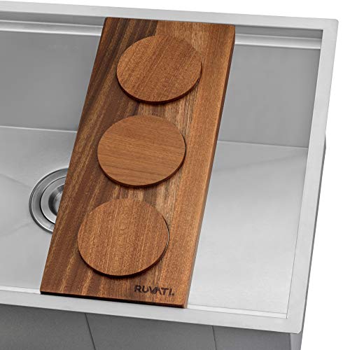 Ruvati Condiment Tray 3 Bowl Serving Board for Workstation Sinks (Complete Set) - RVA1377