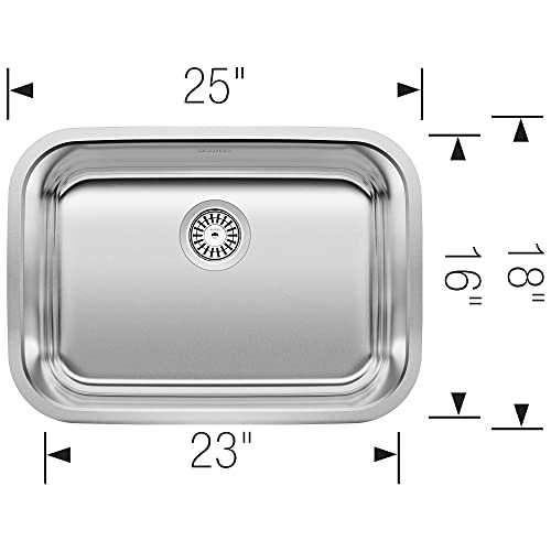 BLANCO, Stainless Steel 441026 STELLAR Undermount Bar Sink, 15" X 15"