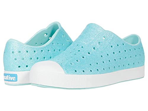 Native Shoes Jefferson Bling Glitter Slip-On Shoes for Kids – EVA Construction – Perforation - Lightweight Piedmont Bling/Shell White 2 Little Kid M