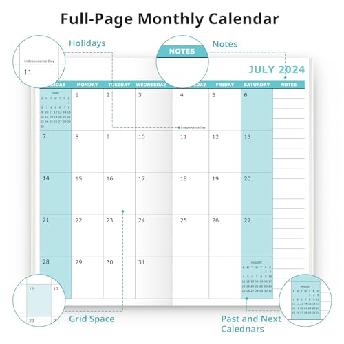 Pocket Calendar 2024-2026 for Purse, Monthly Pocket Planner Small Size (6.5" x 3.5"), Two Year Monthly Planner Pocket Size from July 2024 to June 2026 - Green