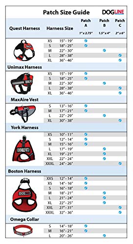 Dogline Blank Vest Patches – Removable Blank Patch 2-Pack with Reflective Printed Letters for Support Therapy Dog Vest Harness Collar or Leash X-Small
