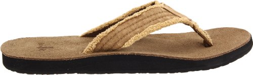 Sanuk Men's Fraid Not Flip-Flop, Khaki, 18