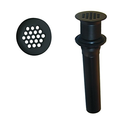 Westbrass D411-12-62 Grid Strainer Lavatory Drain w/o Overflow Holes - Exposed, Matte Black