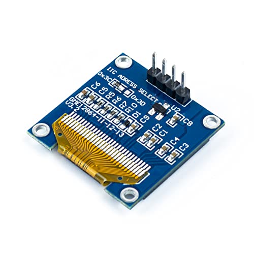 Hosyond 5 Pcs 0.96 Inch OLED I2C IIC Display Module 12864 128x64 Pixel SSD1306 Mini Self-Luminous OLED Screen Board Compatible with Arduino Raspberry Pi (Blue)