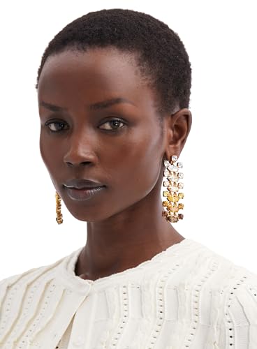 Oscar de la Renta, Abstract Branch Earrings, Topaz Multi