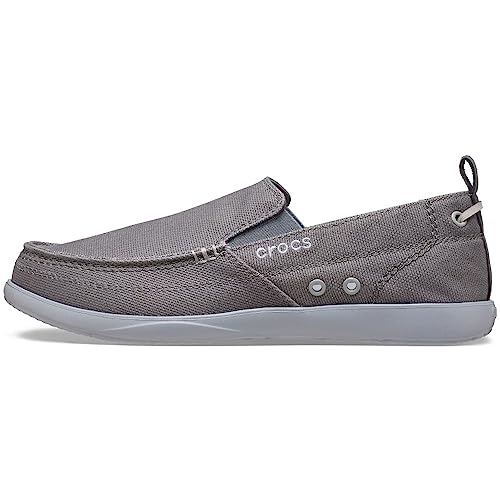 Crocs Men's Walu Loafers, Slip-On Shoes, Casual Walking Shoes, Slate Grey, 7 Men