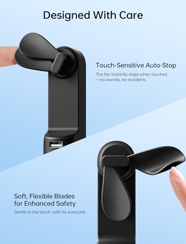 JISULIFE Handheld Mini Fan, 3 IN 1 USB Rechargeable Portable Fan [12-19 Working Hours] with Power Bank, Flashlight, Pocket Design for Travel/Summer/Concerts/Lash, Gifts for Women (Black)