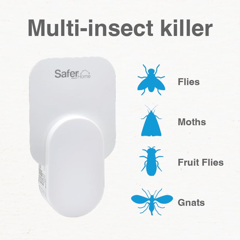 Safer Brand Home SH502-2SR 2 Indoor Plug-in Fly Traps for Flies, Fruit Flies, Moths, Gnats, and Other Flying Insects – 2 Traps + 2 Glue Cards