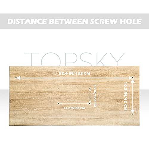TOPSKY One-Piece Table Top for Electric Standing Desk Adjustable Desk (Espresso Gray, 54"x23.4"x1.2")