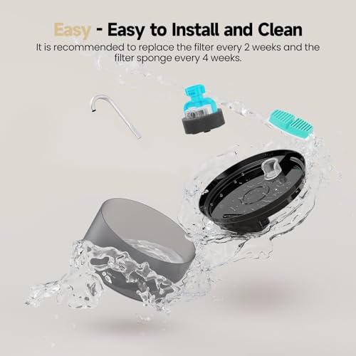 Cat Water Fountain: BMDSAE 88Oz Pet Water Fountains Indoor 24/7 Running Water Supplies Dispenser for Drinking Dish Automatic Dog Waterer Bowls Flow Ultra Quiet Pump Faucet Bottle Watering