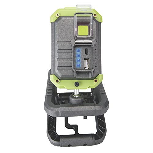 PowerSmith PWLR010CM Rechargeable LED Clamp Light 4.0Ah, 1000 Lumens, Gray