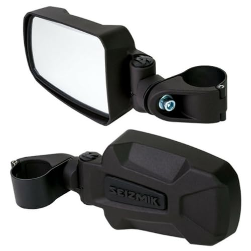 Seizmik Pursuit UTV Side View Mirror for 1.75 Inch Round Tube UTV Models | Set of 2 | Compatible with Select Yamaha, Kawasaki, Polaris, Kawasaki and CFMOTO UTV SXS Models