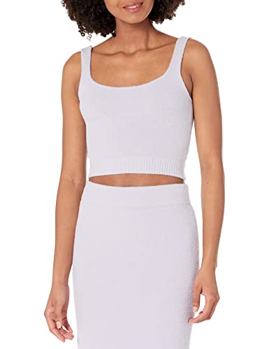 The Drop Women's Braylen Cozy Sweater Cropped Tank, Rose pink, 5X, Plus Size