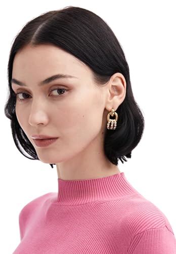 Oscar de la Renta, Pave Link Earrings, Crystal