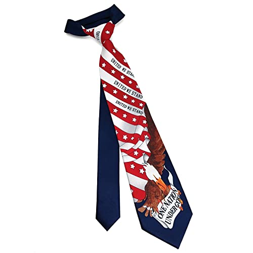 GUUNIEE Men's American Flag Ties Formal 3.25 Inches USA Flag Neckties