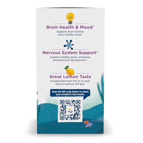 Nordic Naturals Complete Omega Jr., Lemon - 90 Mini Soft Gels - 283 mg Total Omega-3s & 35 mg GLA - Healthy Cognition, Nervous System Function - Non-GMO - 45 Servings