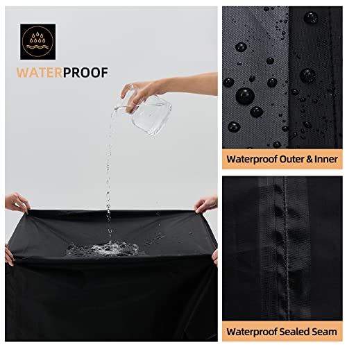 NOELIFE Grill Cover for Blackstone 22 inch 17 inch Griddle with Hood and Stand, Waterproof Griddle Cover Windproof and UV Resistant Outdoor BBQ Grilling Cover (Cover Only)
