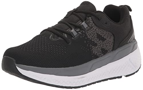 Propét Women's Ultra Athletic Sneakers, Black/Grey, 9.5 Wide US