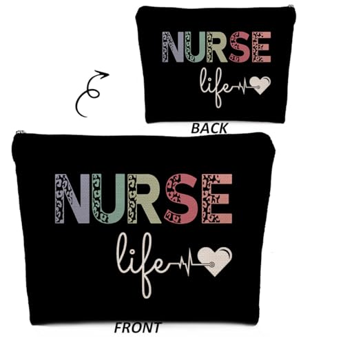 Dwept Gifts for Nurses Cosmetic Bag, Nurse Graduation Gifts, Nursing School Gifts, Nurses Week Gifts Makeup Bag for Purse, Nursing Accessories for Nurses Women, Nurse Daily Affirmations Travel Bag