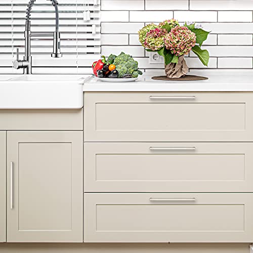 Ravinte 1 Pack 12-3/5 Inch Kitchen Square Cabinet Handles Satin Nickel Cabinet Pulls Brushed Nickel Drawer Pulls Kitchen Cabinet Hardware Kitchen Handles for Cabinets Cupboard Handles Drawer Handles