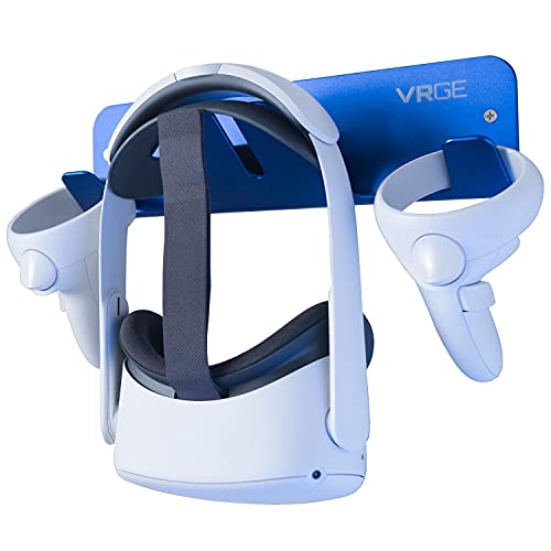 VRGE VR Wall Mount Storage Stand Hook - for Meta/Oculus Quest 3/2 - Rift-S - HTC Vive Pro - PS5 VR2 - Valve Index and Mixed Reality Headsets
