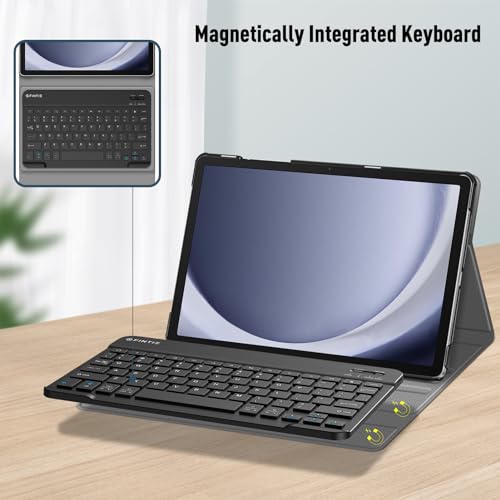 Fintie Keyboard Case for Samsung Galaxy Tab A9 Plus/A9+ 5G 11 Inch 2023 Model (SM-X210/X216/X218), Slim Lightweight Stand Cover with Magnetically Detachable Wireless Bluetooth Keyboard, Black