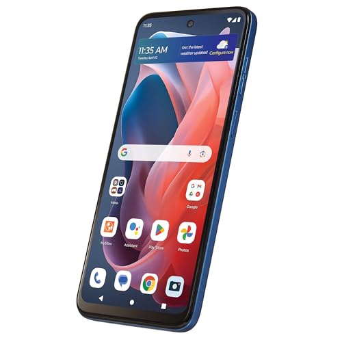 Tracfone | Motorola Moto g Play 2024 | Locked | 64GB | 5000mAh Battery | 50MP Quad Pixel Camera | 6.5-in. HD+ 90Hz Display | Sapphire Blue