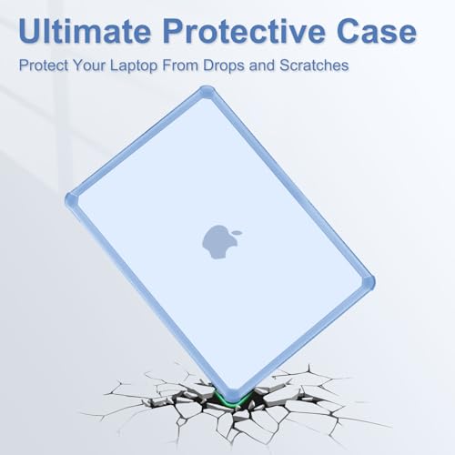 MOSISO Compatible with MacBook Air 13 inch Case 2025 2024 2023 2022 M4 A3240 M3 A3113 M2 A2681,Anti-Cracking Heavy Duty TPU Bumper Hard Case&Keyboard Skin&ScreenFilm for MacBook Air 13.6, Purple