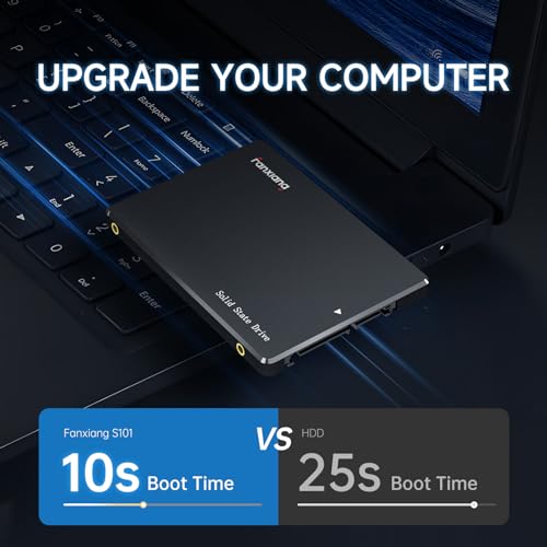 fanxiang S101 128GB SSD SATA III 6Gb/s 2.5" Internal Solid State Drive, Read Speed up to 550MB/sec, Compatible with Laptop and PC Desktops(Black)