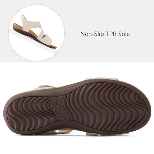 mysoft Women's Arch Support Sandals Orthotic Comfortable Walking Sandals Lightweight Athletic Outdoor Hiking Shoes