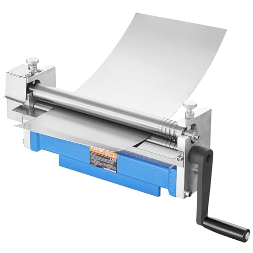 VEVOR Slip Roll Machine, 12.6 inches Forming Width in 20 Gauge Capacity, Sheet Metal Slip Roller Rolling Bending Machine, with 2 Detachable Rollers for Low Carbon Steel Copper Aluminum Alloy Sheet