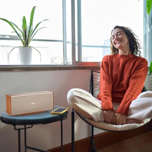DOSS SoundBox Ultra Bluetooth Speaker with 2.1 Sound Channel Audio, 80W Superior Sound with Deep Bass, Two DSP Technologies, 18H Playtime, Bluetooth 5.3, Wireless Speaker for Home, Office, Room-Black