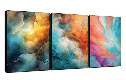 Spiral Propeller Airplane Canvas Wall Painting Cartoon Aircraft Print Poster Wall Artwork for Playroom Modern Wall Decoration for Dining Room Bedroom Home Office Ready to Hang [36''Wx 16''H]