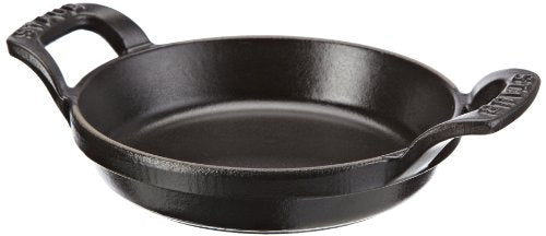 staub Dish 40509-472 Mini Round Dish, Black, 4.7 inches (12 cm) Au Gratin Dish, Induction Compatible, Japanese Authentic Product