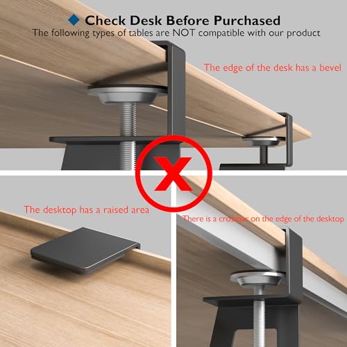 BONTEC Small Keyboard Tray Under Desk, Pull Out Keyboard & Mouse Tray with C Clamp, 20 (24.6Including Clamps) x 11.8inch Steady Slide-Out Computer Drawer, Perfect for Home or Office, Black