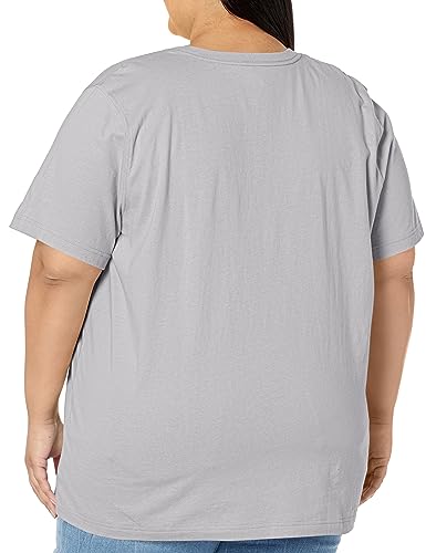 Dickies Size Women's Plus Heavyweight Logo T-Shirt, Heather Gray