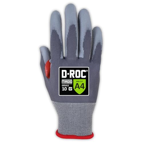 MAGID ROC 21G Ultra-Thin Polyurethane ANSI A4 Coated Work Glove, 1 Pair, Size 6/XS, GPD412