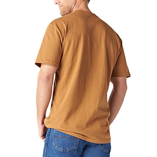 Dickies Men's Short Sleeve Tri-Color Logo Graphic T-Shirt, Brown Duck, 2X